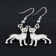 Vintage Silver Color Fox & Rat Terrier Dog Drop Earring Brincos Boho Long Big Earrings For Women Fashion Jewelry Bijoux Femme 2024 - buy cheap