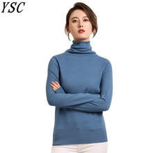 Otoño e Invierno gran oferta suéter de lana de Cachemira tejido para mujer cuello rizado color sólido jerseys de alta calidad tamaño S-XXL 2024 - compra barato