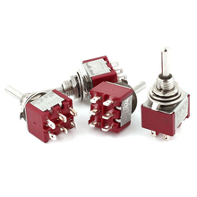 Terminais liga/desliga de 6 pinos, ac 250v 2a 120v 5a, interruptores de alternância dpdt liga/desliga, 4 unidades, dropshipping