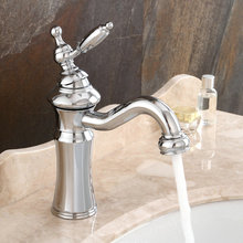 Free shipping chrome clour single hole  brass Bathroom Sink Faucet mixer tap New 2024 - buy cheap