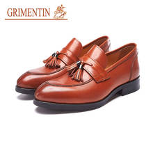 Мужская обувь ручной работы GRIMENTIN, деловая Свадебная обувь из натуральной кожи с кисточками, 2019 2024 - купить недорого
