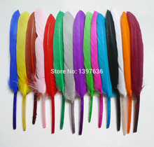 Wholesale 500pcs 10-15cm Mixed colors goose feathers for Crafts DIY Dyed plumes  Jewelry Clothing Accessories Wedding decoration 2024 - buy cheap