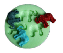 Elephant modelling chocolate silicone  mold fondant Cake decoration tools mold Chocolate decoration fondant mold 2024 - buy cheap