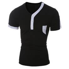 Мужская футболка с короткими рукавами, летняя модная повседневная облегающая футболка с короткими рукавами, Высококачественная футболка для мужчин, 2018 2024 - купить недорого