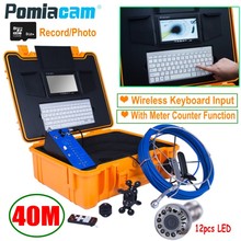 HD 1080P Pipe Inspection Video Camera H1,8GB TF Card DVR IP68 40M Drain Sewer Pipeline Industrial Endoscope with Meter Counter 2024 - buy cheap