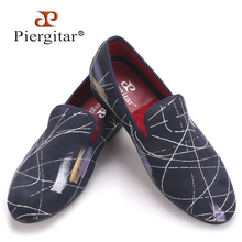 Piergitar Luxury Handmade oil painting style Men casual shoes Men party and Prom Plus Size Loafers Men's Flats Size US 4-17 2024 - buy cheap