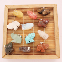 2017 Z Fashion assorted natural stone mixed bear pendants charms for necklace jewelry marking 12pcs/lot Wholesale free shipping 2024 - buy cheap
