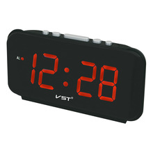 New LED Digital Table Alarm Clock Electronic Clocks Desktop Digital AC Power EU Plug/US Plug Table Clock With 4 Colors Display 2024 - buy cheap