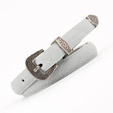 OLOME Vintage Boho Leather Belt Women Lady Thin Narrow Metal Pin Buckle Waist Belt For Jeans Waistband 2024 - buy cheap