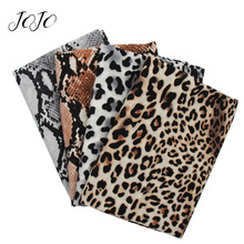 Lazos de JOJO * 45*145cm Chiffon tela de tela serpiente leopardo imprimir hoja de costura textil para el hogar DIY suministros de arte decoración de fiesta 2024 - compra barato