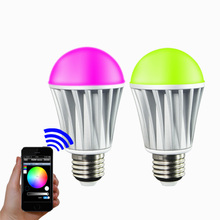 bluetooth led bulb lamp E27 AC100-240V 7.5W colorful changeable + warm white smart phone Wireless home products 2024 - buy cheap