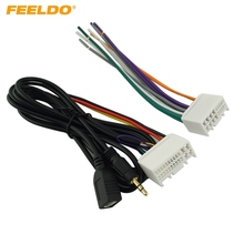 FEELDO 1 комплект, автомобильный аудио CD стерео адаптер жгута проводов с USB/AUX разъемом для Hyundai IX35/Elantra/Santa Fe # FD-4117 2024 - купить недорого