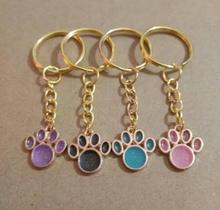 4pcs/lot Drop Glaze Dog Cat Paw keychain Cat's Paw Led Keychain Fashion Key ring Cute keyring Women Creative Jewelry 2024 - buy cheap