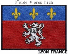 Lyon, France Flag 3"wide shipping 2024 - buy cheap