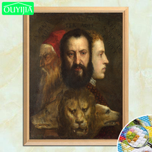 Tiziano Vecellio Famous Painting "The Allegory of Age Governed by Prudence" 5D DIY Diamond Painting Full Square Embroidery Pic 2024 - buy cheap