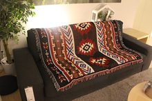 Manta de sofá tejida de estilo Retro, tapiz de decoración para el hogar, funda para silla, manta de estilo bohemio, toalla de playa 2024 - compra barato