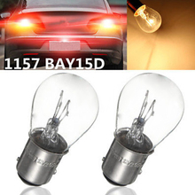 2pcs/set 1157 BAY15D 21/5W Car Reverse Backup Stop Brake Tail Light Bulb White 2024 - buy cheap