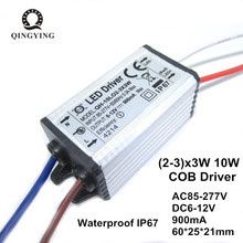 Waterproof IP67 LED Driver Power Supply 10W 900mA DC6-12V 2-3x3w Aluminum Case Lighting Transformers 2024 - buy cheap