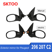 Sktoo espelho retrovisor elétrico para peugeot 206 207 e citroen c2, montagem manual e de retrovisor. 2024 - compre barato