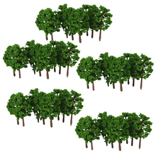 100pcs Model Trees Layout Train Street Railway Diorama Scenery 1:150 N Scale 2024 - buy cheap