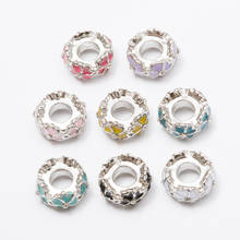 20pcs Crystal daisy European beads Fit Pandora Charms Original Bracelet Spacer Charm Beads Jewelry Making  DIY  js1468 2024 - buy cheap
