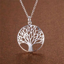 Fashion Elegant Ladies Necklace N925 Hollow Square Pendant Long Necklace Mulit Chain Silver Plated Jewelry Loving Gift AN990 2024 - buy cheap