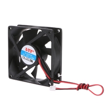 Preto 12v 2-pin computador cpu sistema de dissipador de calor sem escova ventilador de refrigeração 8025 80x80x25mm 2024 - compre barato