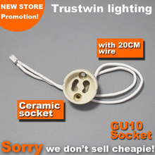 Soquete gu10 1 peça com conector de fio de cerâmica para lâmpada base gu10 envio grátis 2024 - compre barato