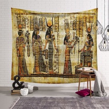 Tapeçaria estampada pirâmide egípcia, manta de parede, toalha de praia, decoração de parede, tapeçaria de pendurar mandala 2024 - compre barato