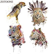 ZOTOONE Tiger Clothes Patches Heat Transfers Stickers Iron-on leopard Patch DIY Handmade Decoration Appliques For Jeans T-shirts 2024 - buy cheap