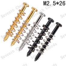 8 Pcs M2.5*26mm Electric Bass Guitar Pickup Mounted Adjust Height Screws and Straight Body Springs - Pickup Screws parts 2024 - buy cheap