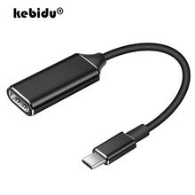 Адаптер kebidu USB C к HD 4K 30 Гц, кабель Type C HD для MacBook Samsung Galaxy S10 Huawei Mate P20 Pro, адаптер HDMI 2024 - купить недорого