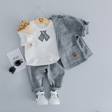 Spring Infant Boy Clothes Set Girls Clothing Set Kids Baby Suit Outwear Baby Shirt+Baby Blazer Coat+Boys Pants 3pcs Suit 1-3Y 2024 - buy cheap