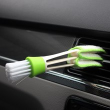 Escova de limpeza do carro condicionador de ar da fenda escova de limpeza interior do carro dashboard poeira janela lavagem ferramenta de limpeza 2024 - compre barato