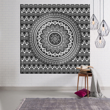 New Mandala Tapestry Indian Compass 3D Black And White Elephant Bohemian Rectangular Tapestry Wall Hanging Mandala tapiz 150x130 2024 - buy cheap