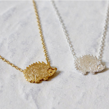 Fashion Gold Silver Plated Cute Little Hedgehog Pendant Sister Kids Necklace Charm Chain Free Shipping Wholesale 2024 - buy cheap