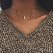 Miss JQ  Cute Small Moon Chokers Necklace for Women Gold Accessories Collares Moon Phase Clavicle Chains Necklaces Bijoux Gift 2024 - buy cheap