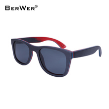 Berwer 2020 óculos de sol masculino skate, artesanal, proteção uv400, madeira, feminino 2024 - compre barato