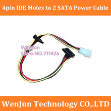 Бесплатная доставка Molex 4 pin IDE к 2 * SATA кабель жесткого диска адаптер питания кабель для материнской платы компьютера 2024 - купить недорого