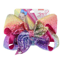 8" Jojo Bows with Clips Sequin Hair Clip for Girls Handmade Hairpins Grosgrain Hairgrips Fashion Party Hair Accessories 2024 - buy cheap