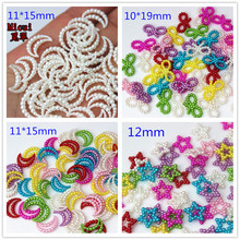 Micui 100PCS Pearl Imitation Bowknot Stars Moon ABS Beads Garment Headwear Decor Supplies DIY Sewing Accesories MC393 2024 - buy cheap