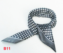 Fashion Brand Female 50cm black dots scarf bandanas handkerchief neckerchief  Polyester Square Scarf/Shawl For Ladies b011 2024 - buy cheap