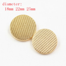 Free shipping 10pcs/Lot Dia 18/22/25mm,Gold Color,Metal style Buttons, garment accessories DIY materials,LL-035 2024 - buy cheap