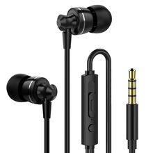 Musttrue Stereo Heavy Bass In-ear Earphone Metal Headset for Phone iphone Xiaomi Samsung fone de ouvido 3.5mm Connector With Mic 2024 - buy cheap
