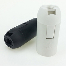 Tornillo pequeño E14, soporte de bombilla de plástico, blanco y negro 2024 - compra barato
