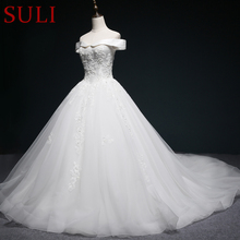 SL-631-vestido de novia sin hombros, vestido de novia de encaje, 2019 2024 - compra barato