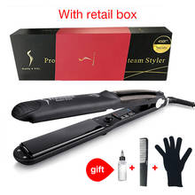 Steam Function Flat Iron Tourmaline Ceramic Vapor Professional Comb Hair Straightener thermostat planchas de pelo 2024 - buy cheap