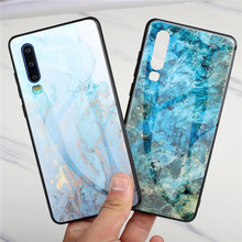 Funda protectora para Huawei P30, cubierta trasera con degradado de vidrio templado duro de mármol para Huawei Mate 20 Lite P30 P20 Pro Nova 3 3i 4 2024 - compra barato