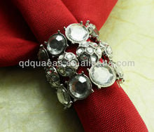Кристалл с металлическим бисером кольцо для свадебных салфеток qn13030410 2024 - купить недорого