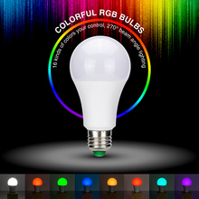 LED Dimmable RGB Light Bulb 5W 10W 15W AC85-265V 16Color Change With IR Remote Control Smart Indoor Lighting Party Show Decorate 2024 - buy cheap